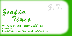 zsofia timis business card